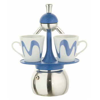Caffettiera Top Moka America azzurra