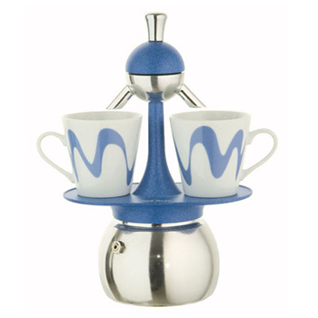 Caffettiera Top Moka America azzurra