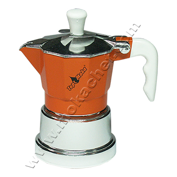 Caffettiera Top Moka Top arancione argento 1 tazza