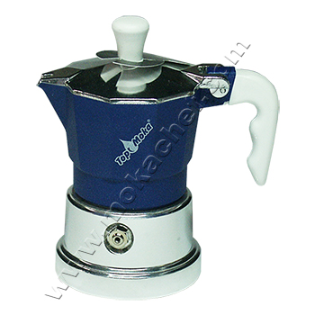 Caffettiera Top Moka Top blu argento 1 tazza