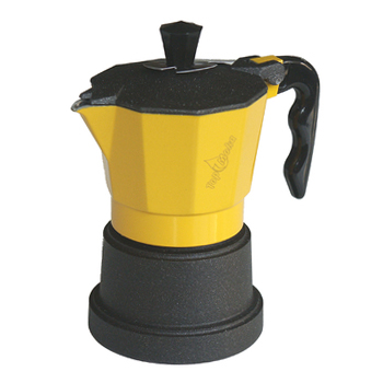 Caffettiera Top Moka Top gialla teflon 2 tazze