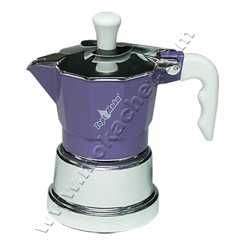 Caffettiera Top Moka Top lilla argento 2 tazze