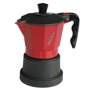 Caffettiera Top Moka Top rossa teflon 2 tazze