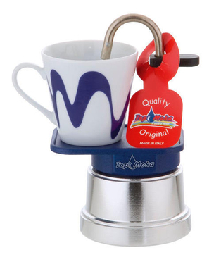 caffettiera top koka mini 1 tazza blu