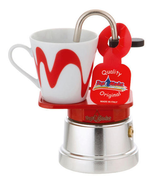 caffettiera top koka mini 1 tazza rossa