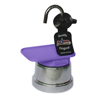 caffettiera top moka mini 1 tazza lilla argento