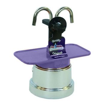 caffettiera top moka mini 2 tazze lilla argento