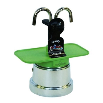 caffettiera top moka mini 2 tazze verde argento