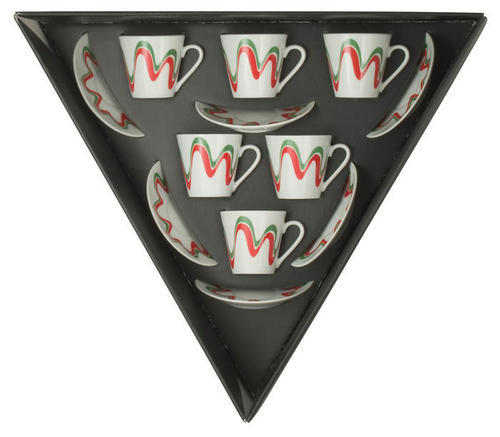 Confezione triangolare tazzine Goccioline tricolore