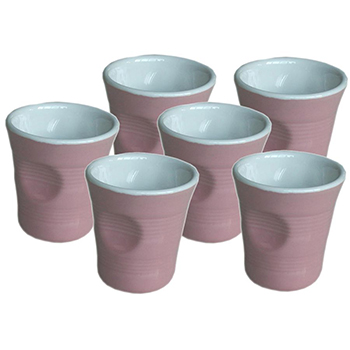 Set 6 bicchieri Top Moka fucsia accartocciati