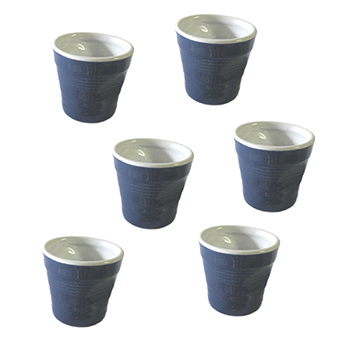 Set 6 bicchierini blu accartocciati Top Moka