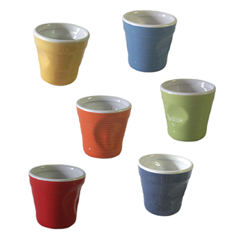 Set 6 bicchierini accartocciati Top Moka colori misti