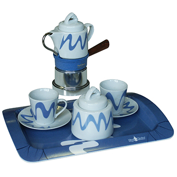 Tt a tt azzurro con caffettiera Goccia